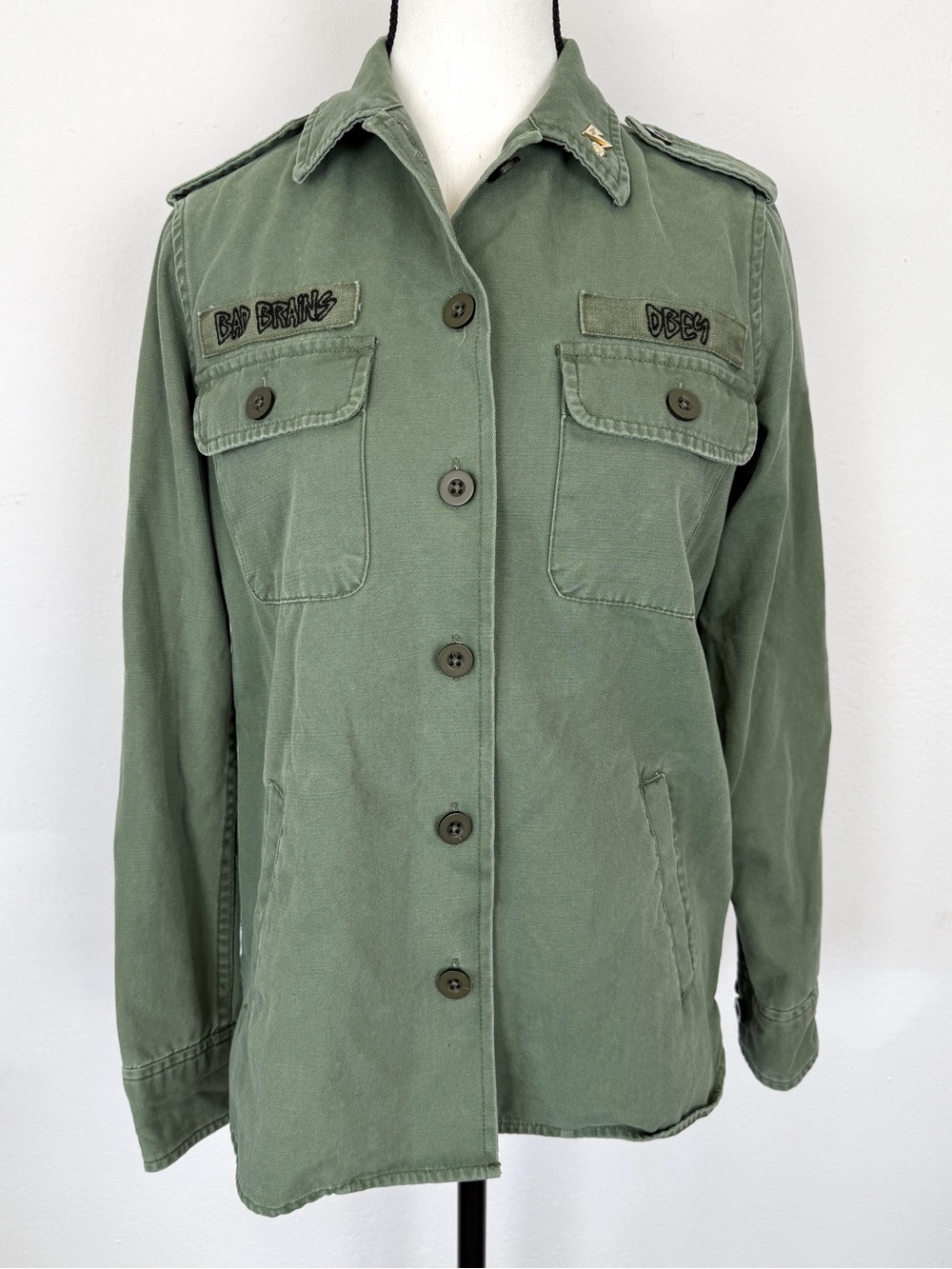 Obey x Bad Brains Size XS Olive Green Banned in Babylon Military Field Jacket